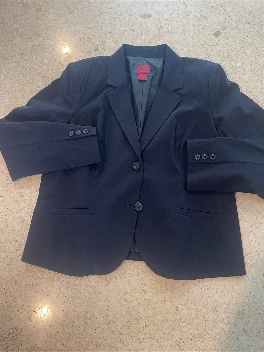 212 Collection Navy Blue Women's Blazer - Two-Button Sport Coat